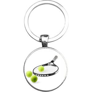 Sleutelhanger Glas - Tennis