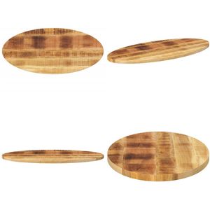 vidaXL Tafelblad ovaal 140x50x3,8 cm massief mangohout - Tafelblad - Tafelbladen - Vervangend Tafelblad - Meubelpaneel