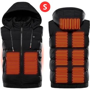 Nivard Verwarmde Bodywarmer - Heated Vest - Elektrische Bodywarmer - Met Capuchon - Jas - Oplaadbaar - Heren - Maat L - Zwart