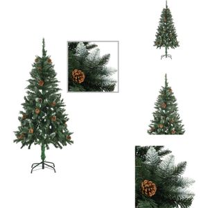 vidaXL Kunstkerstboom - vidaXL - kerstboom - 150 cm - levensecht - wit glitter - Decoratieve kerstboom