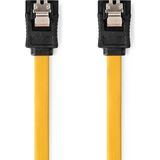 Nedis SATA Kabel - 6 Gbps - SATA 7-Pins Female - SATA 7-Pins Female - Vernikkeld - 0.50 m - Plat - PVC - Geel - Polybag