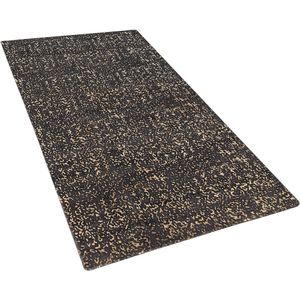 ESEL - Laagpolig vloerkleed - Grijs/Goud - 80 x 150 cm - Viscose