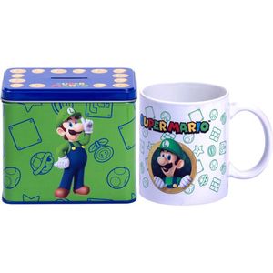 Nintendo Super Mario Bros Luigi Mok en spaarpot set