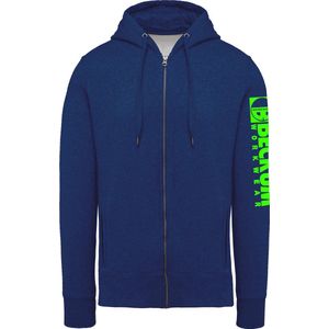 Beckum Workwear EBTR07 Hooded zip sweater met logo Ocean Blue L