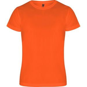 4 Pack Fluor Oranje unisex sportshirt korte mouwen Camimera merk Roly maat XXL