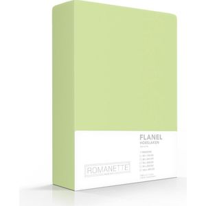 Luxe Flanel Hoeslaken Groen | 200x220 | Warm En Zacht | Uitstekende Kwaliteit