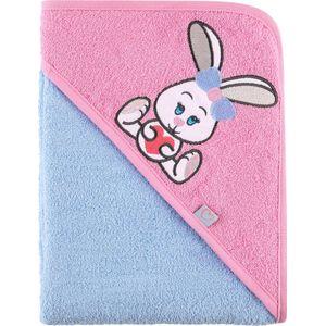 Be Mammy Babydeken - Kaphanddoek - Kinderdeken - Wiegdeken - Dekentje Baby - 100 x 100 cm - BE-BE20-240-BBL - Lichtblauw - Haas