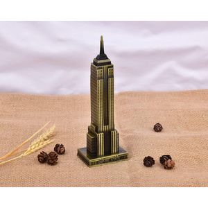 SCSpecial Empire State Building Statue 18 cm New York City Souvenirs Gifts for Friends Zinc Alloy Empire State Building Figure for Home Decor