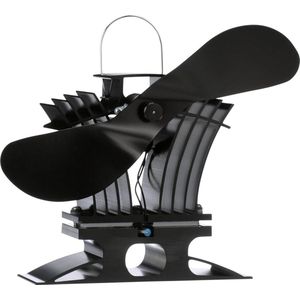 Heat Powered Wood Stove Fan - Black - Meertalig