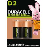 Duracell Rechargeable D 3000mAh batterijen, verpakking van 2