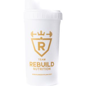 Rebuild Nutrition Shakebeker - 700 ml - Wit - Handige Mixer voor Eiwitshakes en Drankjes