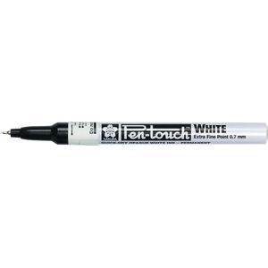 Viltstift Sakura pen-touch EF wit 1-2mm