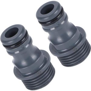 2 stuks G1/2 buitendraad snelkoppeling waterkraan adapter voor tuinslang irrigatiegereedschap