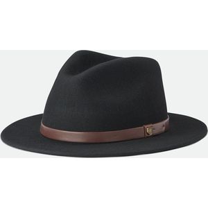 Brixton Hoed MESSER FEDORA Zwart - Maat L Unisex