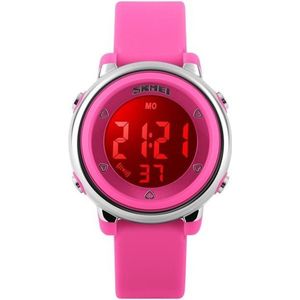 Digitaal Kinderhorloge – LED Display – Hartjes – Geschenkdoosje - Roze