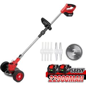 Elektrische grasmaaier - Grastrimmer - Accu Grasmaaier - Grastrimmer met Accu - Elektrische Grasmaaier - Snoerloze Grastrimmer - Opvouwbaar - Verstelbaar - Zonder Accu