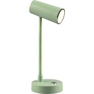 LED Bureaulamp - Torna Lono - 2.5W - Aanpasbare Kleur - Dimbaar - Rond - Mat Groen - Kunststof