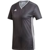 Adidas Tiro 19 Shirt Korte Mouw Dames - Donkergrijs / Wit | Maat: XS