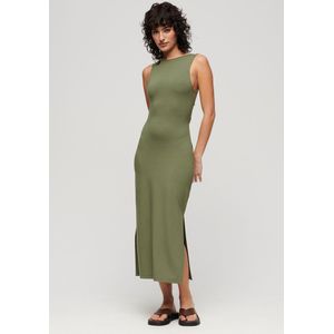 Superdry - Jersey midi-jurk met gedraaide achterkant - Dames - Jurken