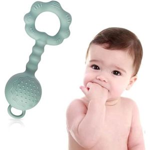 Babyrammelaar en Bijtring - Sensory Speelgoed voor 6+ Maanden - Baby's Eerste Tandjes - Kleurrijk en Handvrij Ontwerp