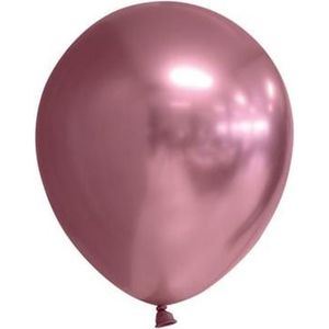 Roze ballonnen chroom 13cm | 100 stuks