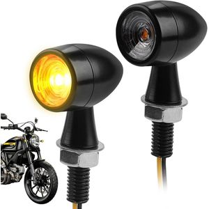 2 stuks roestvrijstalen mini LED-knipperlichten voor motorfietsen - DC 12V IP65 waterdicht