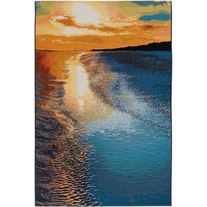 Lalee Summer | Modern Vloerkleed Laagpolig | Blue | Tapijt | Karpet | Nieuwe Collectie 2024 | Hoogwaardige Kwaliteit | 120x170 cm