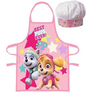 Paw Patrol kinderschort - roze - 2 delige set