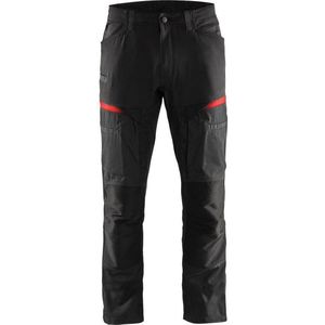 Blaklader Service werkbroek met stretch 1456-1845 - Mannen - Zwart/Rood - 52