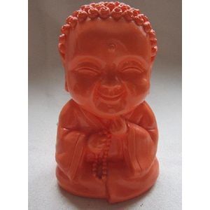 ZoeZo Design - Boeddha - spaarpot - oranje - hoogte 17 cm - polyresin