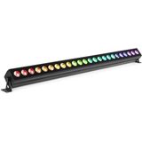LED bar discolamp 24 LED's - BeamZ LCB246 - 8 secties van 3 LED's - 6W LED's - RGBAW-UV kleurenmenging