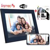 Frameo Digitale Fotolijsten met Wifi -10,1 inch- Digitale Fotokader - IPS Touch Screen HD+ - Incl 32GB Micro SD Kaart / Zwart