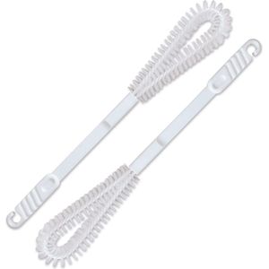 Set van 2 flexibele urinoirborstels voor urinoirreiniging, toiletreiniging, smalle toiletborstel voor urinoirs - Accessoires voor urinoirverzorging