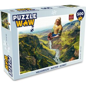 Puzzel Melkmeisje - Water - Kunst - Legpuzzel - Puzzel 500 stukjes