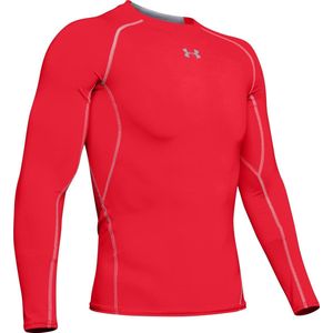 Under Armour HG Armour LS Sporttrui Heren - Compression shirt - Rood - Maat XXL