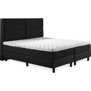 Boxspring Luxe 200x200 4 vlaks Zwart