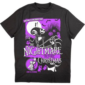Disney The Nightmare Before Christmas - Welcome To Halloween Town Heren T-shirt - M - Zwart