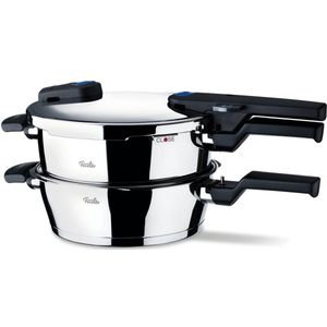 Fissler Vitaquick Bluepoint Snelkookset - 4.5L Snelkookpan & 2.5L Snelbraadpan - RVS