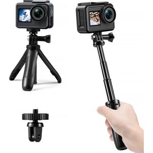 YONO Mini Tripod Stick geschikt voor GoPro / DJI Osmo / Insta360 - Action Camera Selfie Statief Grip – Zwart