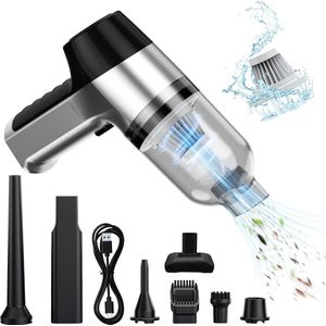 Handstofzuiger 12000 Pa USB-oplaadbaar - draadloos en draagbaar - 3-in-1 autostofzuiger - sterk met 2 wasbare HEPA-filters - voor outdoor kantoorreiniging en dierenharen.