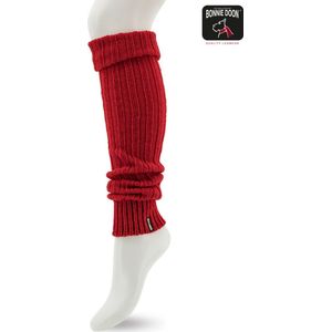 Bonnie Doon Beenwarmers Rood Unisex Onze Size - Dames en Heren - Sleever - Legwarmer - Grof Gebreid - Wol - 1 paar - Warm - Comfortabel - Rood - Red- Mode Accessoire - BE021766.337