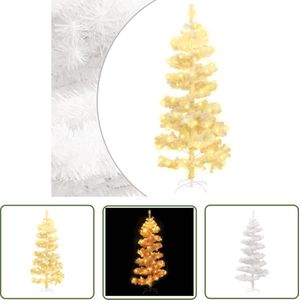 The Living Store Spiraal Kerstboom LED 150 cm - PVC uiteinden - Stabiel standaard Spiraalkerstboom - Kerstboom Led - Kerstdecoratie - Pvc Kerstboom - Stabiele Kerstboom - Usb Kerstboom - Winter Decoratie