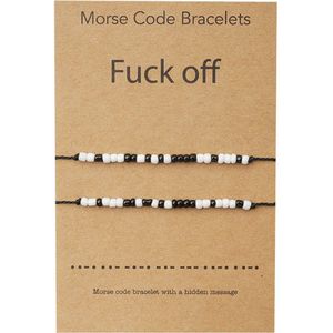 Bixorp Friends Vriendschapsarmbandjes voor 2 met Morse Code geheim bericht - BFF ArmbandMeisjes - Best Friends Armband Vriendschap Cadeau voor Twee