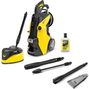 Kärcher K 7 Premium Power Flex Home eco!Booster set Hogedrukreiniger - Incl. T 7 Plus Terrasreiniger & eco!Booster - Slanghaspel - PremiumFlex hogedrukslang - 180 bar - 600 l/u - 60 m²/u