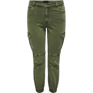 Only Carmakoma CARMISSOURI REG ANK CARGO PANTS GROEN MAAT 50/32