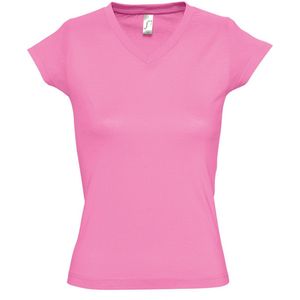 SOLS Dames/dames Maan V Hals T-Shirt met korte mouwen (Orchideeënroze)