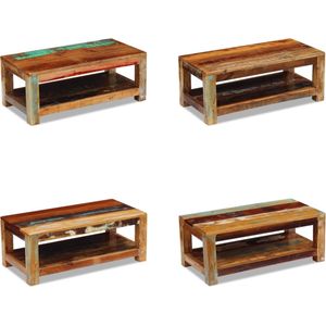 vidaXL Salontafel 90x45x35 cm massief gerecycled hout - Salontafel - Salontafels - Houten Salontafel - Houten Salontafels