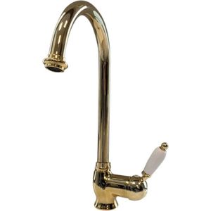 PB klassieke keukenkraan eenhendel met draaibare uitloop 200 mm goud 1208953116