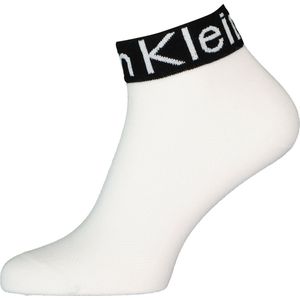 Calvin Klein damessokken Kayla (1-pack) - lage logo sokken - wit met zwart - Maat: One size