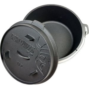 Dutch Oven Braadpan Gietijzer 8 Liter - Zwart